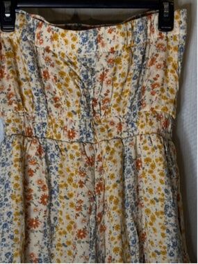 American Eagle Women’s Boho Retro Casual Festival Strapless Romper Sz M Lined